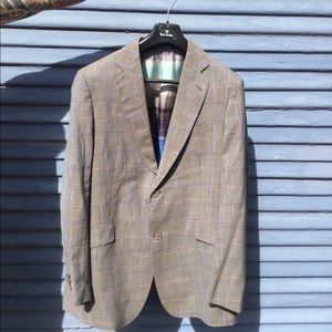 ETRO gray wool blazer with colorful silk lining